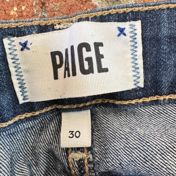 Paige Skyline Straight Jeans Dark Wash Sz 30 - Picture 4 of 7